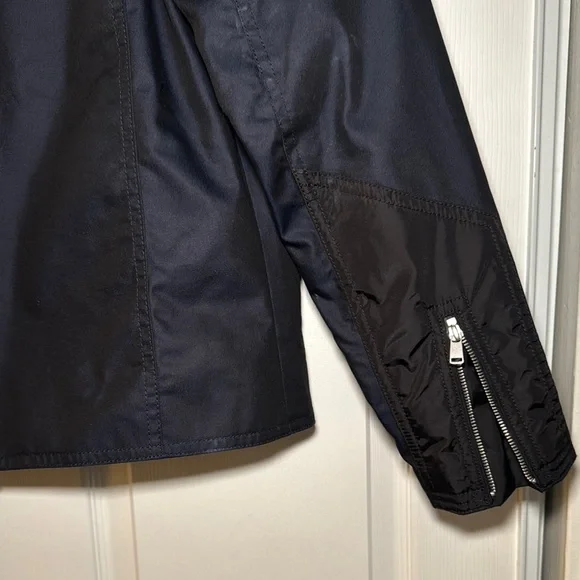 H&M Blue Lightweight Moto Jacket with Asymmetrical Zipper - Picture 6 of 8